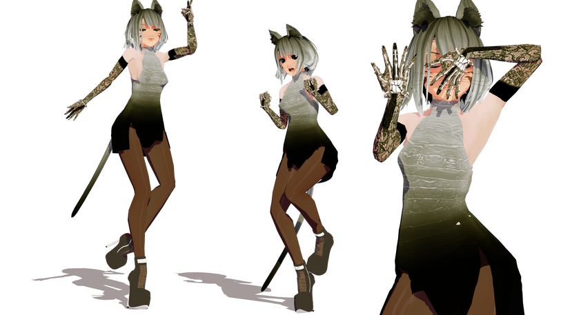 Credits on DeviantArt (the dress is by me)